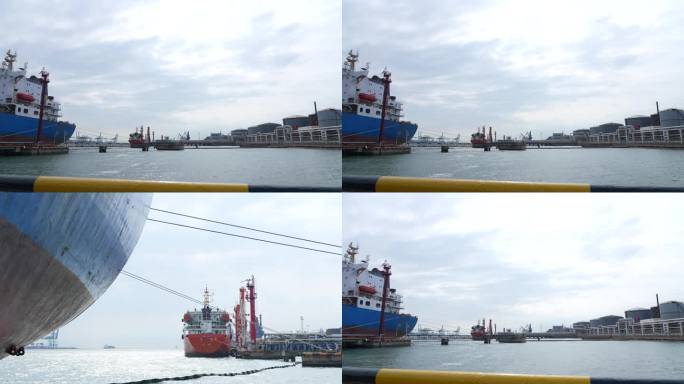 石化码头天然气运输天然气码头天津港4K