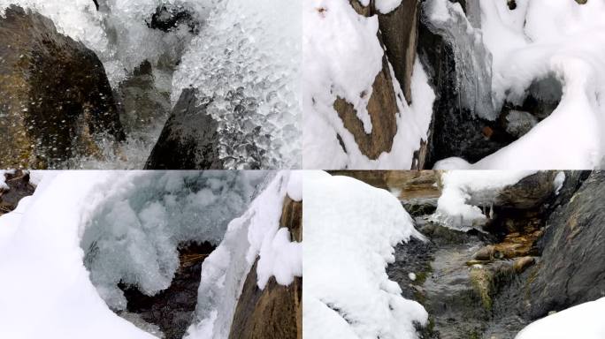 冰雪融化  冰挂 春天来了