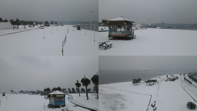 沙滩公园雪景（一）