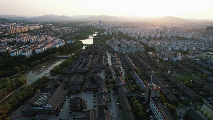 山东青州青州宋城景区航拍