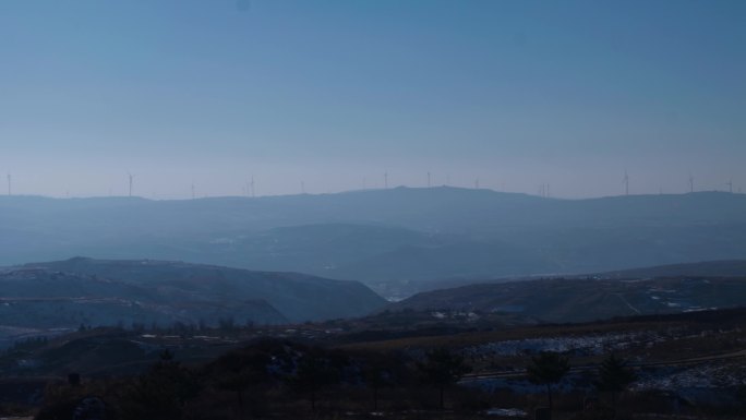 陕西 大山 山区 风力发电 黄土高原