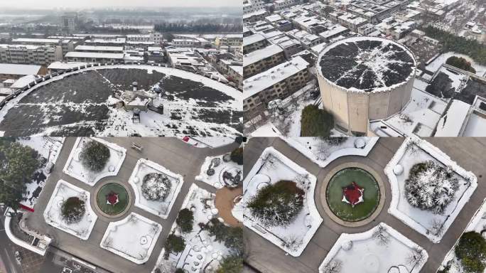 台儿庄大战纪念馆雪景