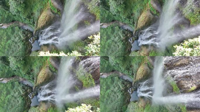 广西百色通灵大峡谷壮观瀑布自然奇观