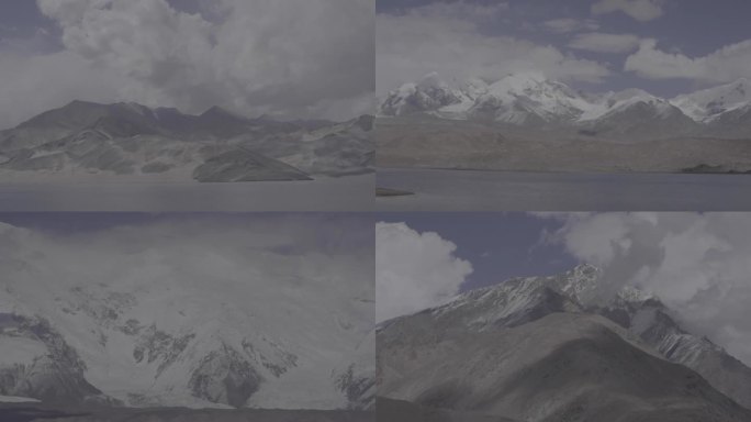 新疆南疆雪山空镜固定延时