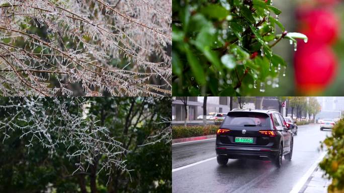 4K南方冰冻灾害冻雨结冰合集5