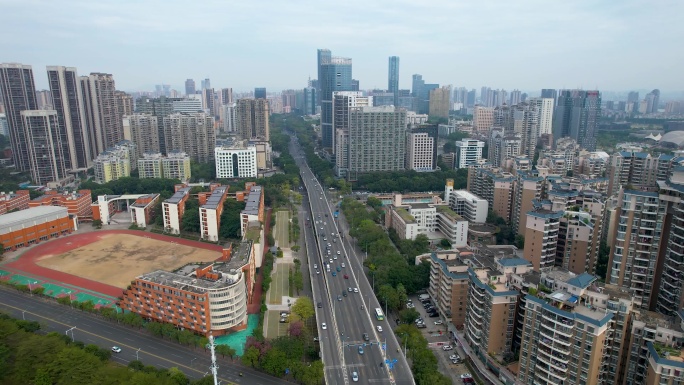 惠州城市建筑西湖冬季风光山水风景航拍