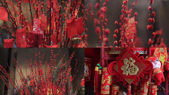 龙年春节过年布置实景拍摄