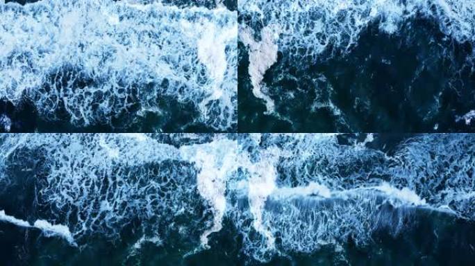 4K 海浪视觉创意抽象粒子蓝色海洋涌动