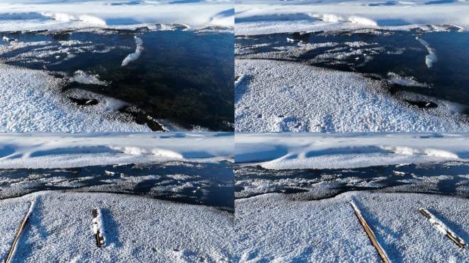 大兴安岭不冻河雪景