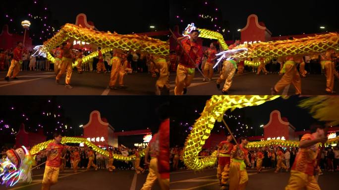 龙年舞龙花灯花市春联买年货