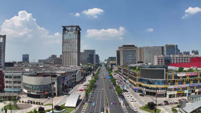 绍兴柯桥城市风景 笛扬路