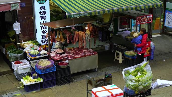 菜场 卖肉摊 卤肉摊 百姓生活 贵阳