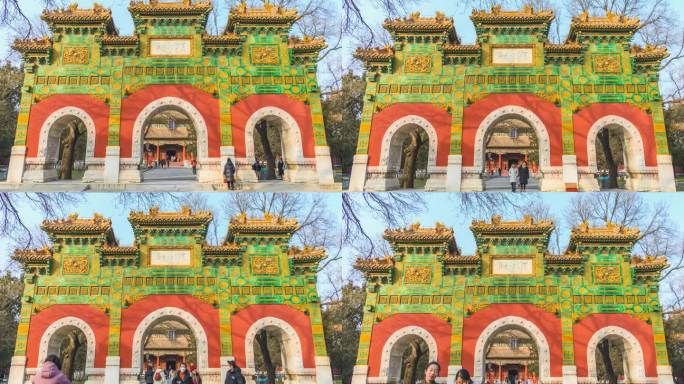 北京孔庙和国子监博物馆琉璃牌楼延时