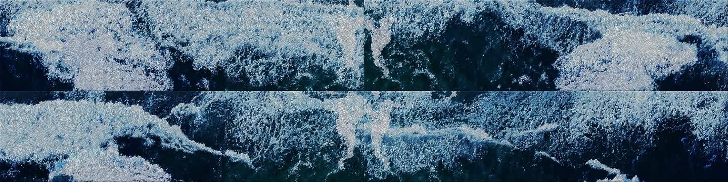 4K 海浪视觉创意抽象粒子蓝色海洋涌动