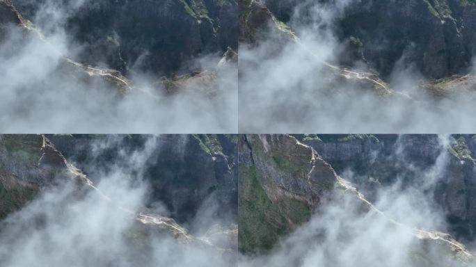 从空中俯瞰高山路线