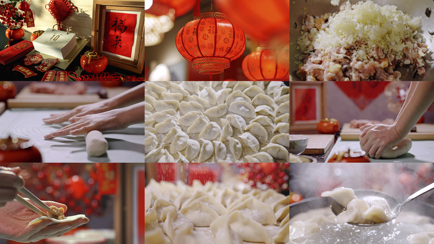 春节 过年 包饺子 吃饺子 水饺 年味