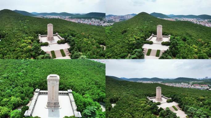 江苏徐州淮海战役纪念馆纪念碑航拍 (2)
