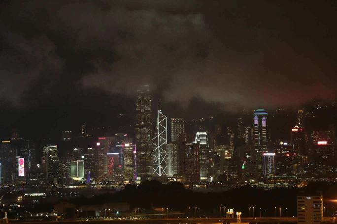 香港维多利亚港的夜景逐格
