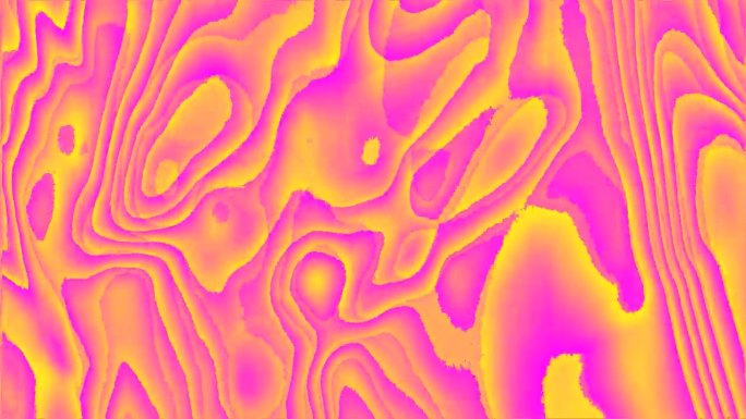 黄色和粉色混合的液体状扭曲，表明数字热浪。