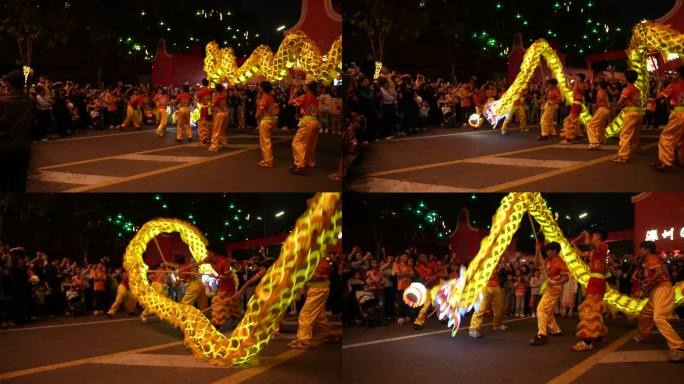 龙年舞龙花灯花市春联买年货