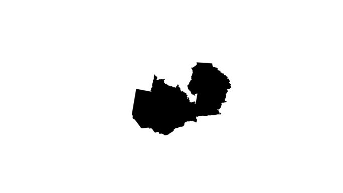 赞比亚地图的动画视频