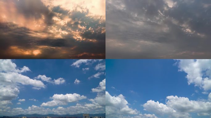 一组天空云彩延时拍摄