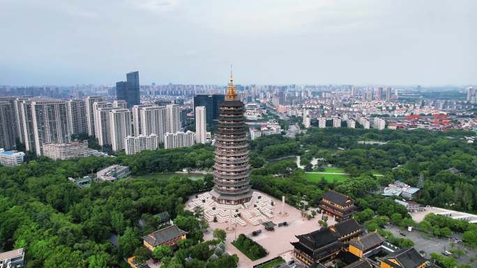 江苏常州天宁禅寺航拍