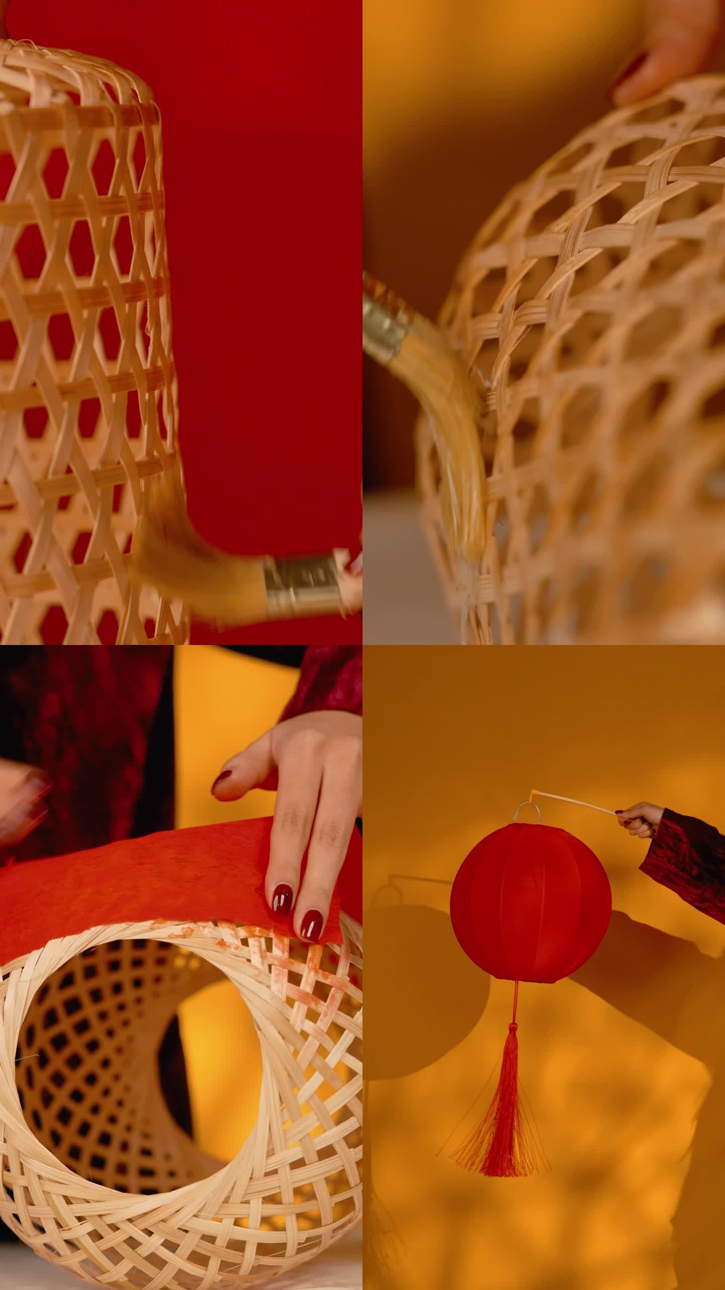 油纸灯笼传统手工制作 竖版视频