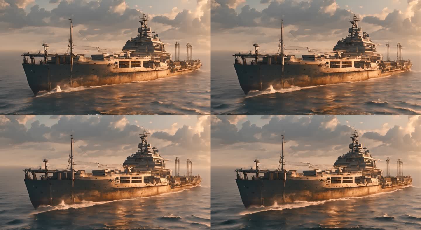 航海战舰视频素材