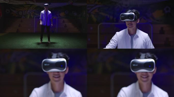 年轻人VR眼镜素材