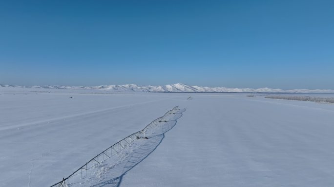 呼伦贝尔垦区雪原风光