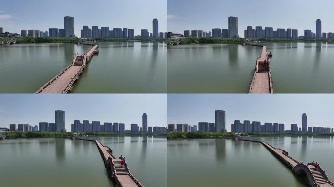 绍兴柯桥瓜渚湖城市风景