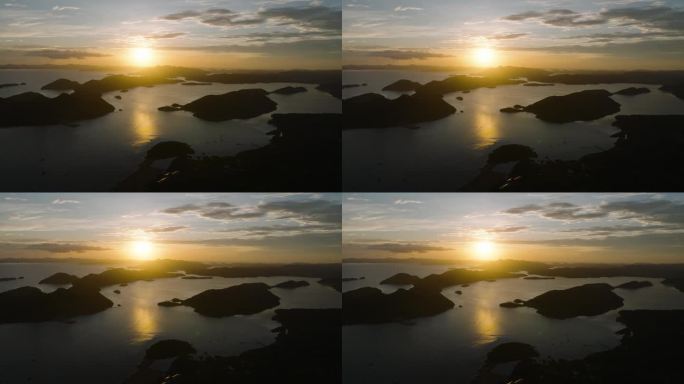 科隆的日落。菲律宾巴拉望省。