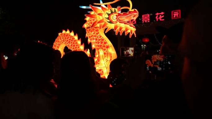 龙年舞龙花灯花市春联买年货