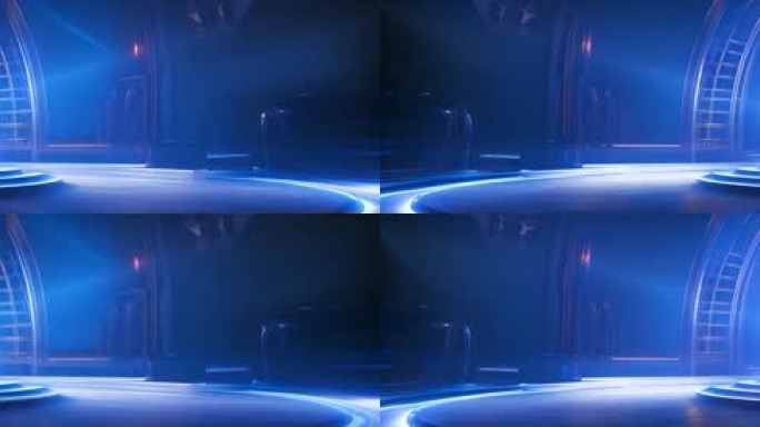8K蓝色超宽LED舞台背景晚会背景