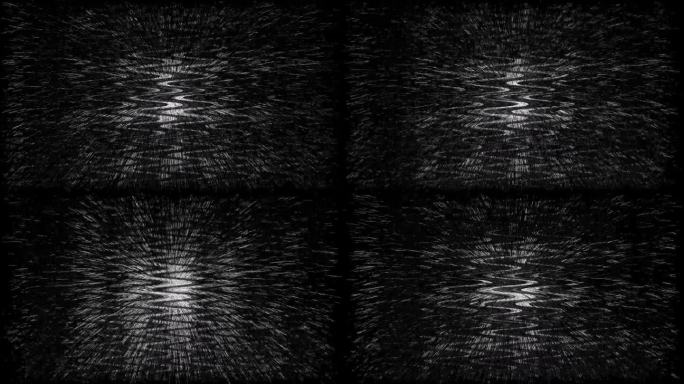 黑色背景上有白色的放射状爆炸图案，表明高速变焦或动态粒子加速。