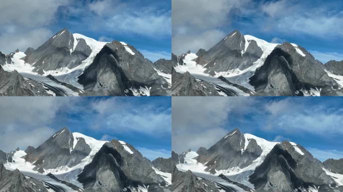 航拍川西党岭山脉主峰夏羌拉雪山