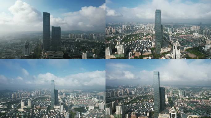 江苏镇江苏宁广场地标建筑航拍