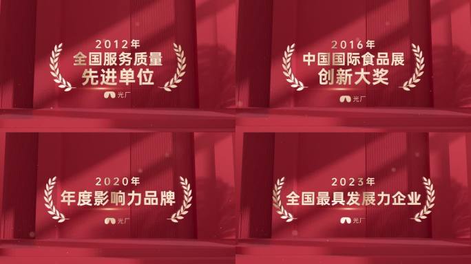 高端红色企业获奖文字荣誉