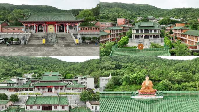 汕尾青云山定光禅寺全景航拍