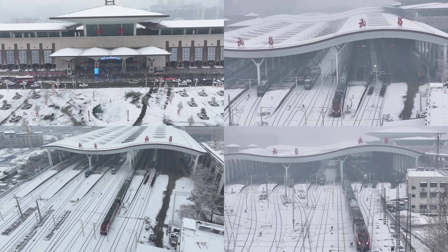 武昌火车站春运冰雪天气