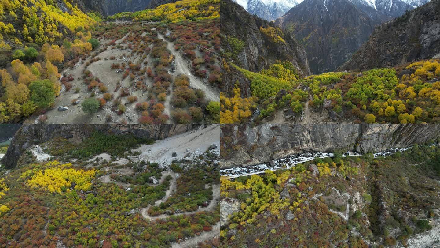 达古峡谷的山涧秋色