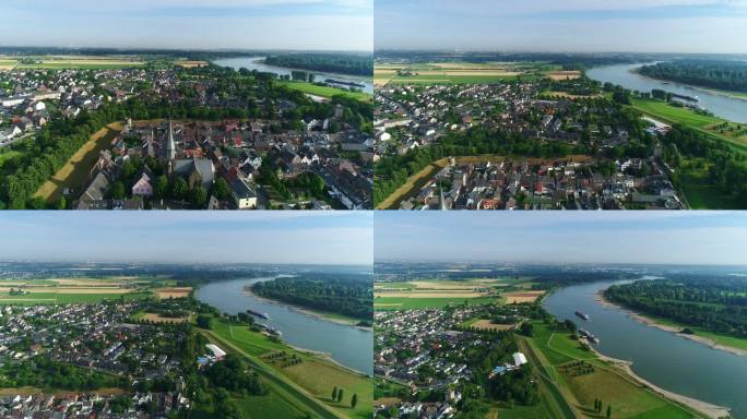 欧洲村庄莱茵河
