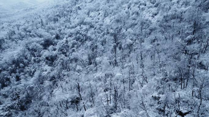 银屏山航拍雪景4K