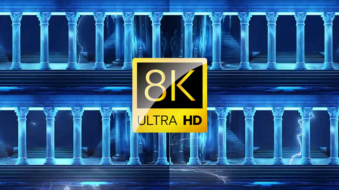 罗马柱欧式建筑宫殿闪电舞台动感舞曲劲舞