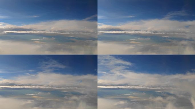 飞机窗外的云景风光