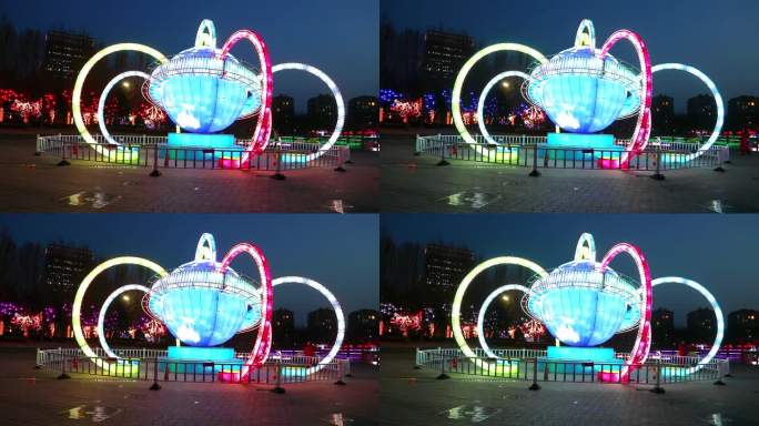 北京迎新春龙年灯会景观