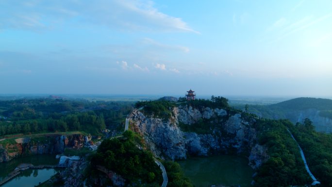 河南信阳息县濮公山航拍