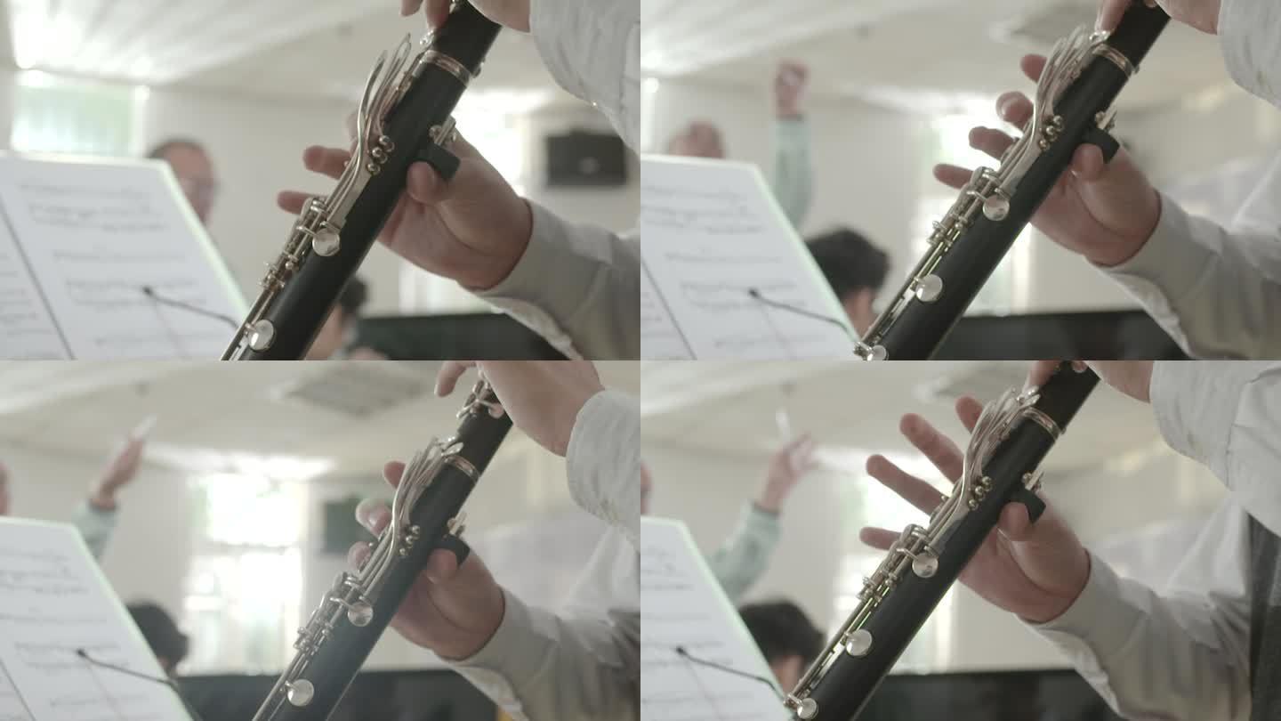 黑管演奏乐谱练习黑管课程教学传统乐器特写