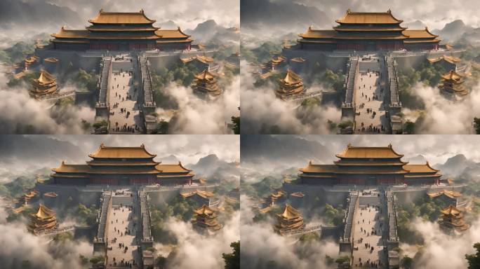 中式庭院建筑 视频素材